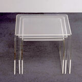 Lucite Set Nesting Tables, 1970s, France