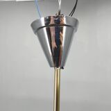 Art Deco Chandelier, Marble Glass, Brass & Chrome, 1930s