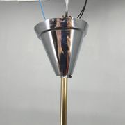 Chandelier Art Déco, verre marbré, laiton et chrome, années 1930