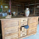 Renovated antique solid wood sideboard