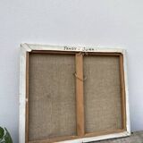 Tableau ancien huile sur toile ferme