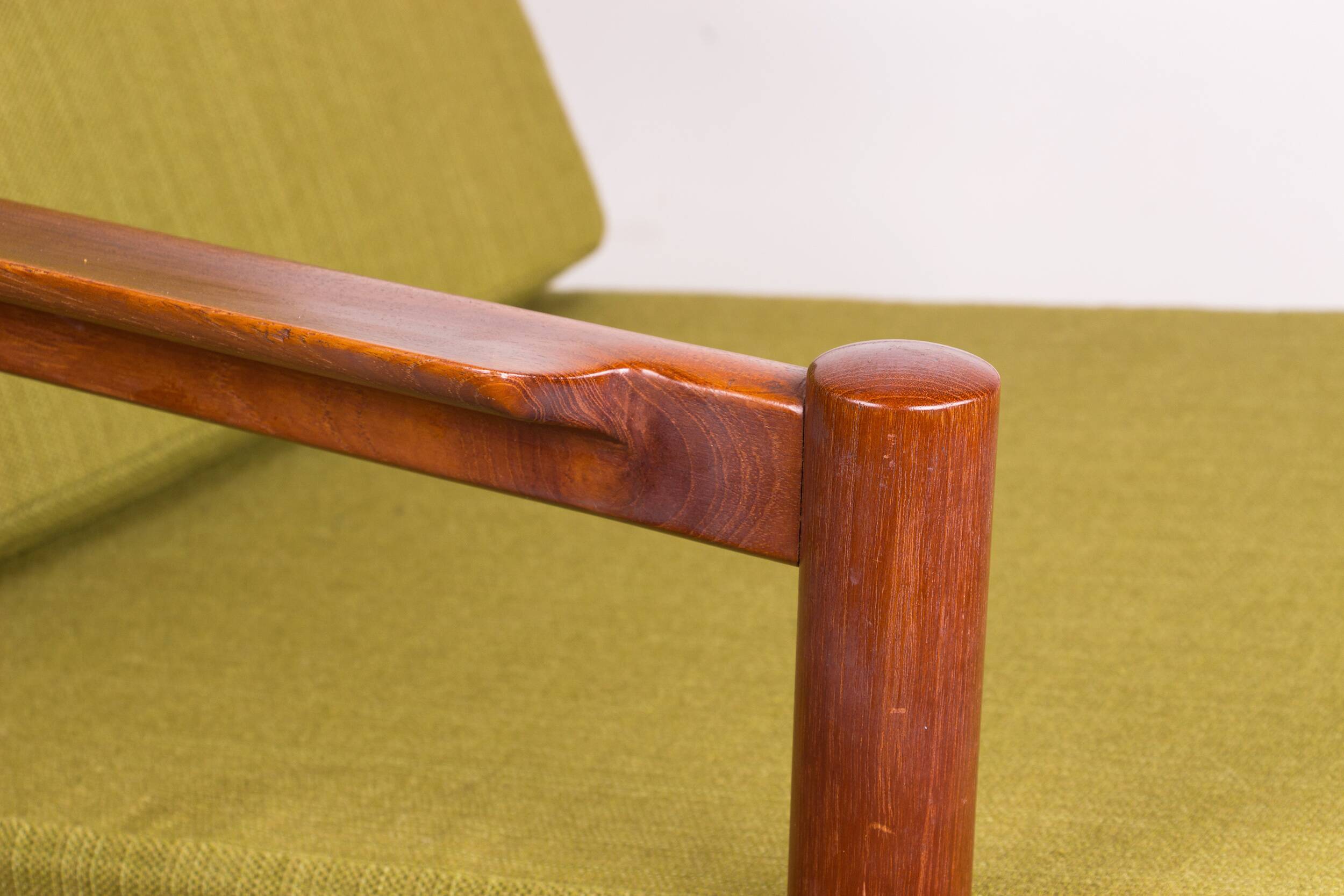 Danish Teak and fabric armchair by Børge Jensen & Sønner 1960.