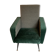 Retro armchair from around 1960 in forest green with houndstooth pattern.