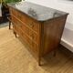 Louis XVI style marquetry commode – black and white marble top