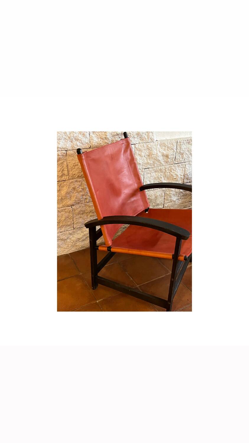 Vintage safari armchair