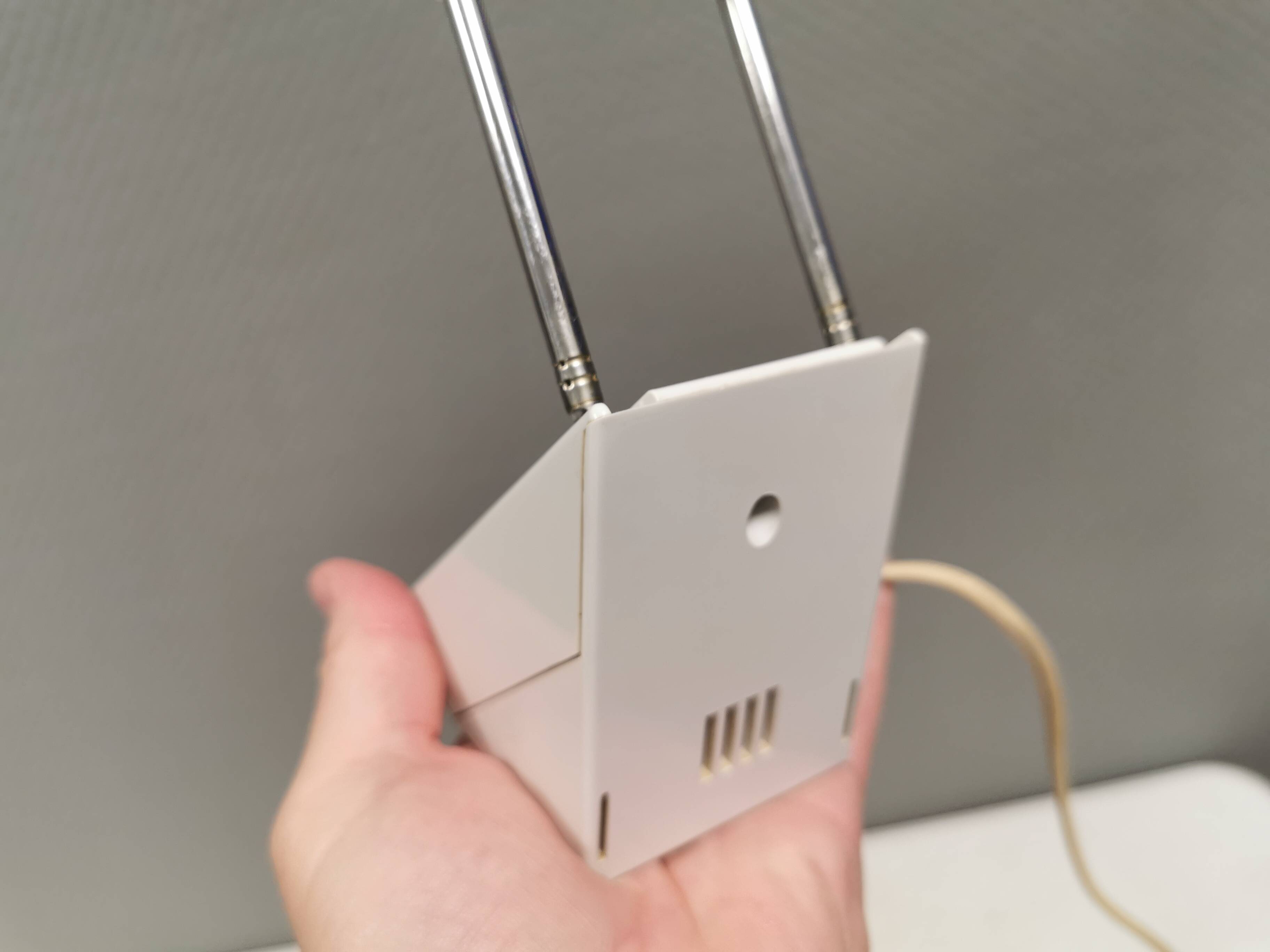 Vintage minimalist white telescopic adjustable lamp from Ikea Sweden 1991