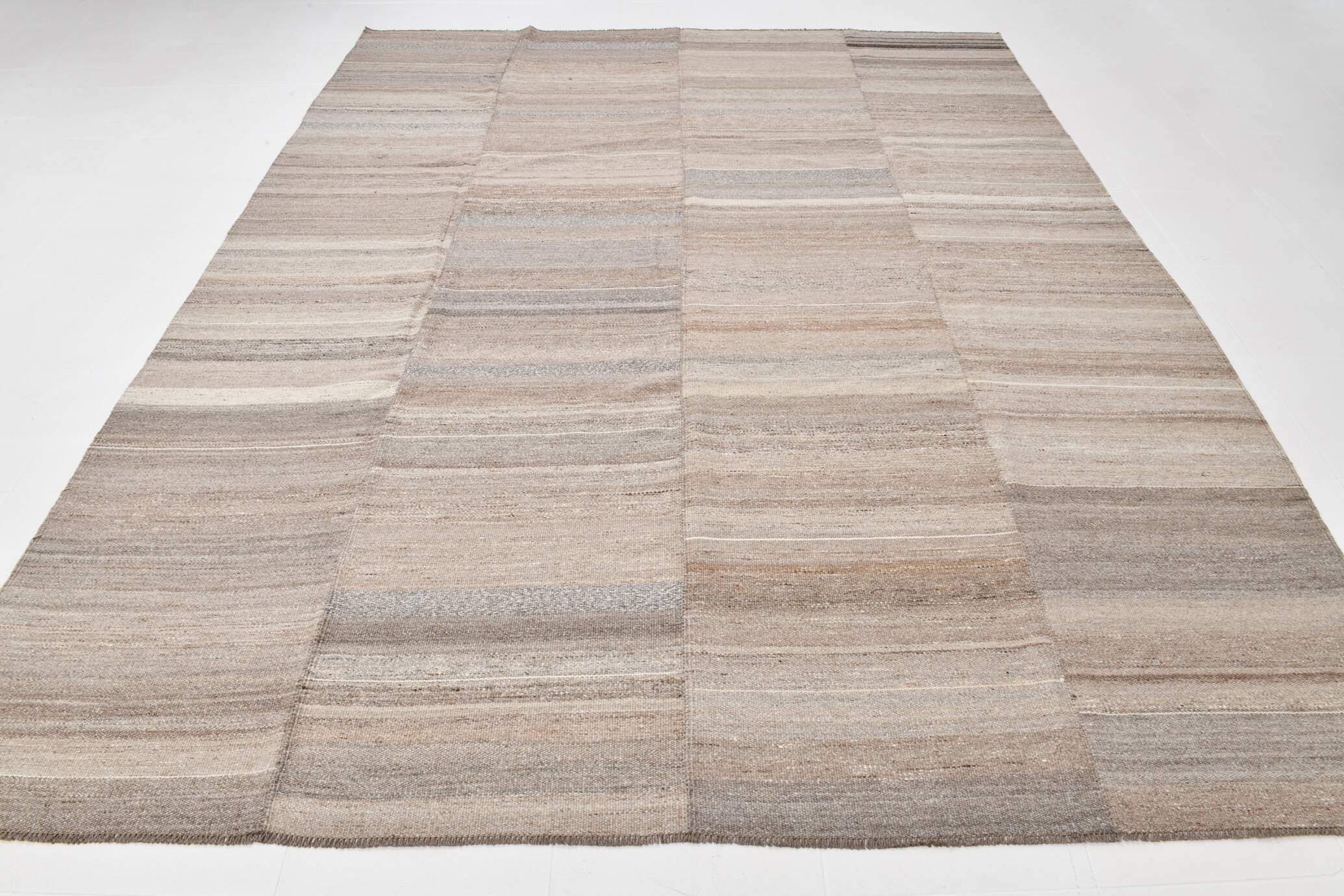 8x10 Brown Vintage Kilim Rug, 263x321Cm