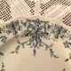 LG Clairefontaine dessert plate Moustier model in iron earth