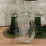 Set of 4 glasses of white wine from Alsace