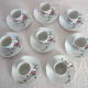 8 coffee cups model Eglantine, vintage Haviland Limoges