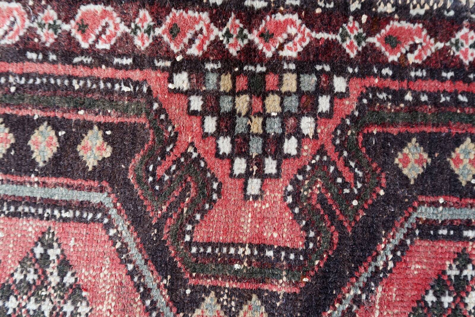 Tapis vintage fait main Hamadan persan – 78 cm x 131 cm 1C957
