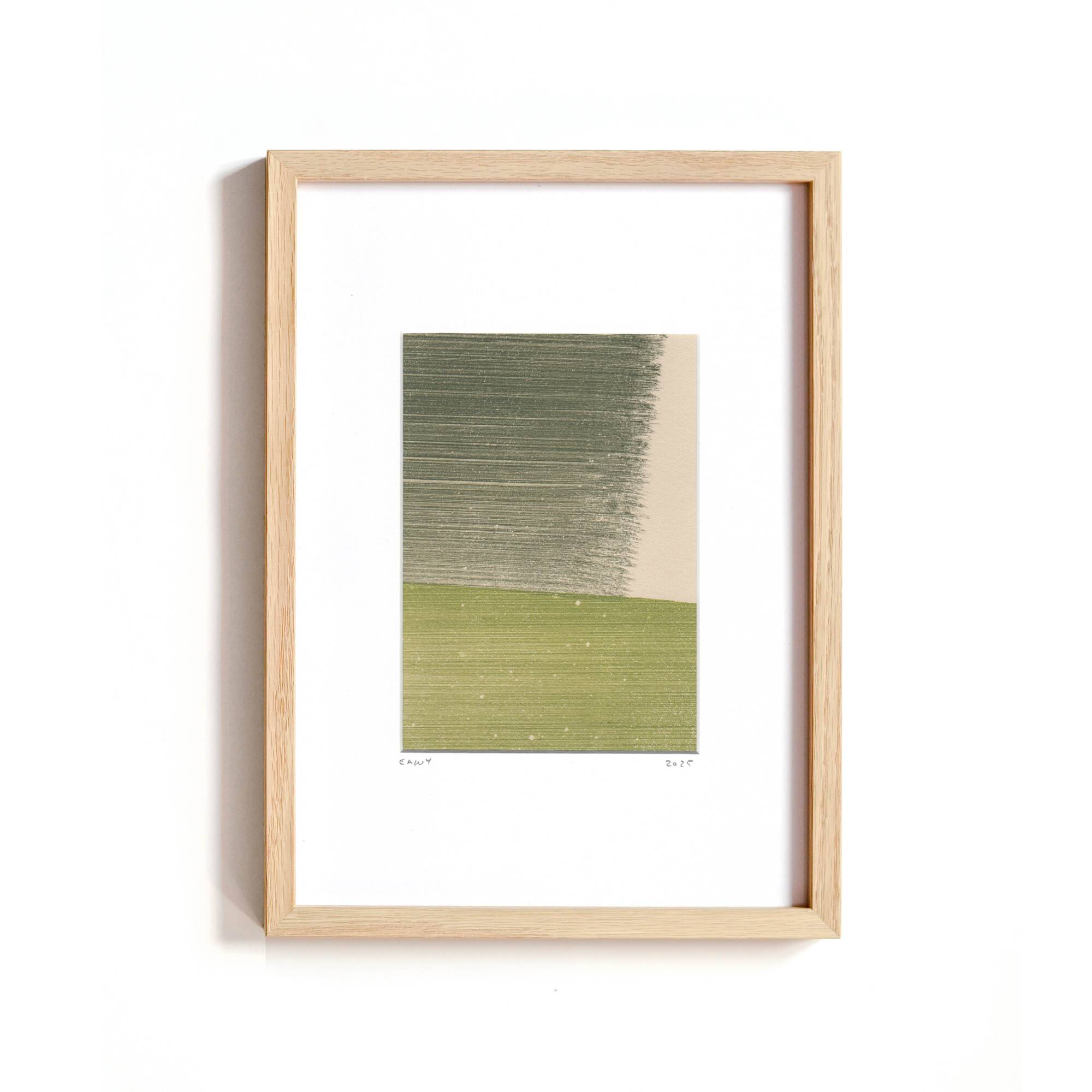 Abstract painting on paper b285 signed Eawy