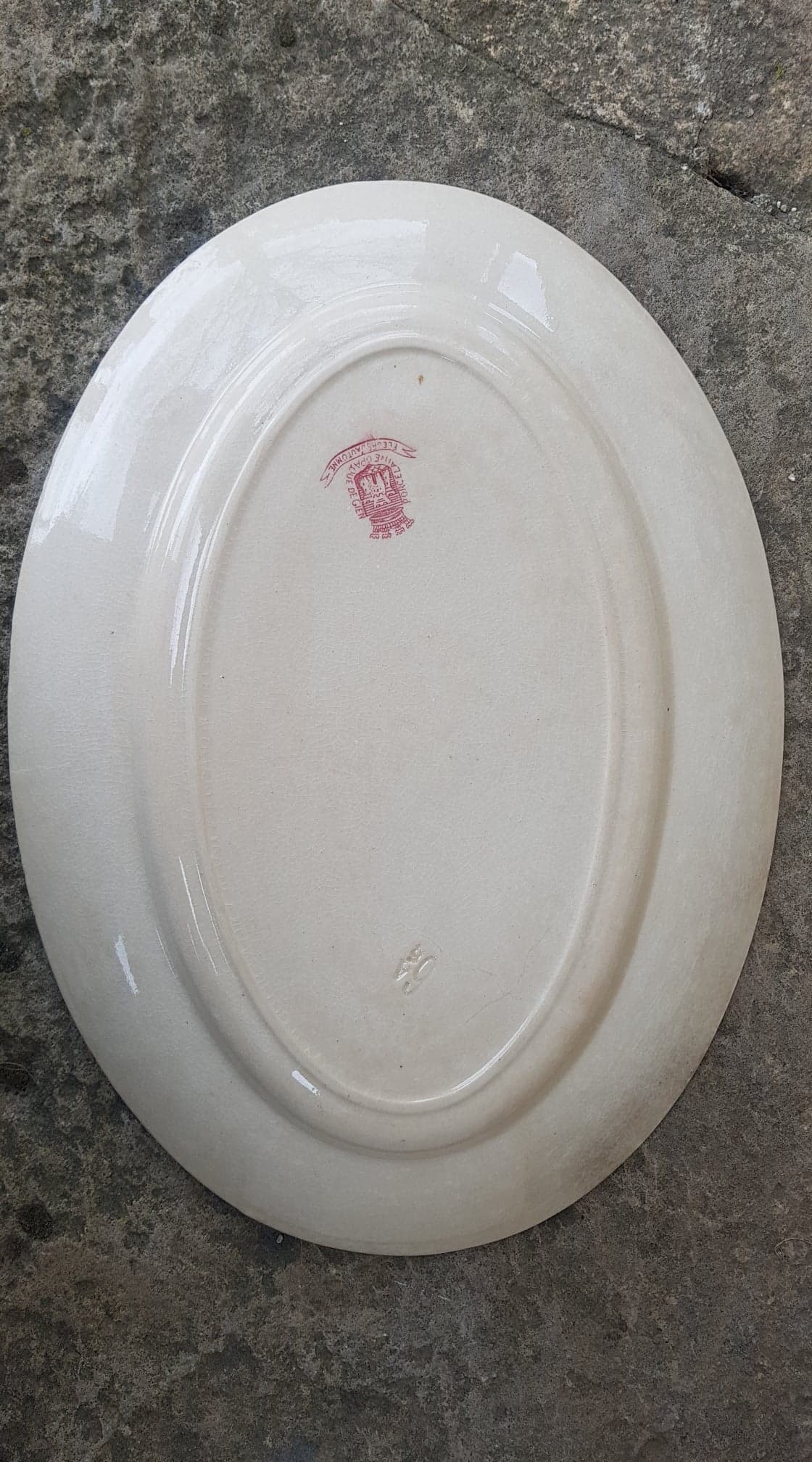 Flat Oval Gien model Autumn Flowers