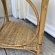 Vintage rattan corner shelf
