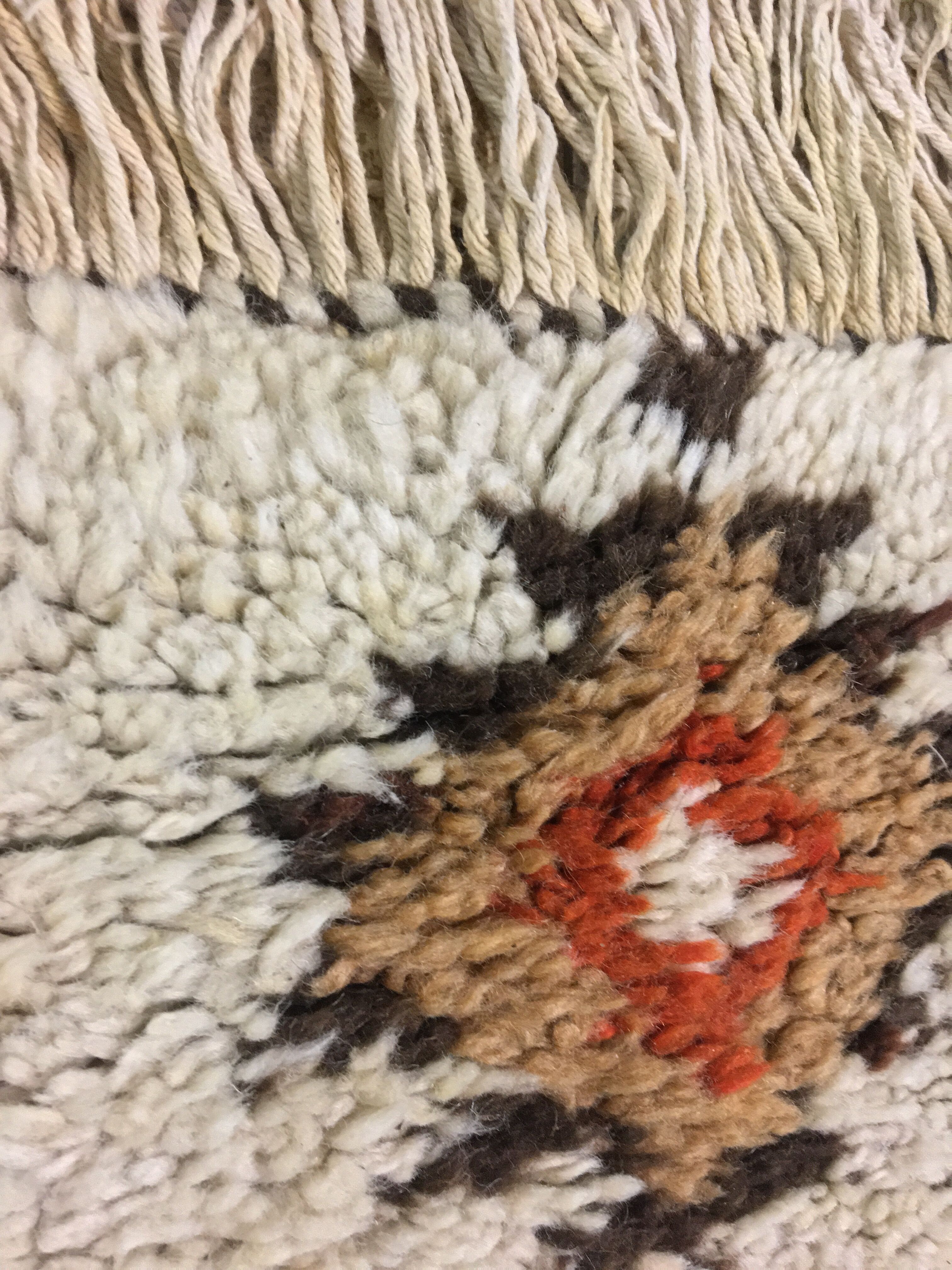 Pure boujad hand knotted wool rug