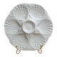 Oyster / shellfish plate Sarreguemines – Vintage white earthenware