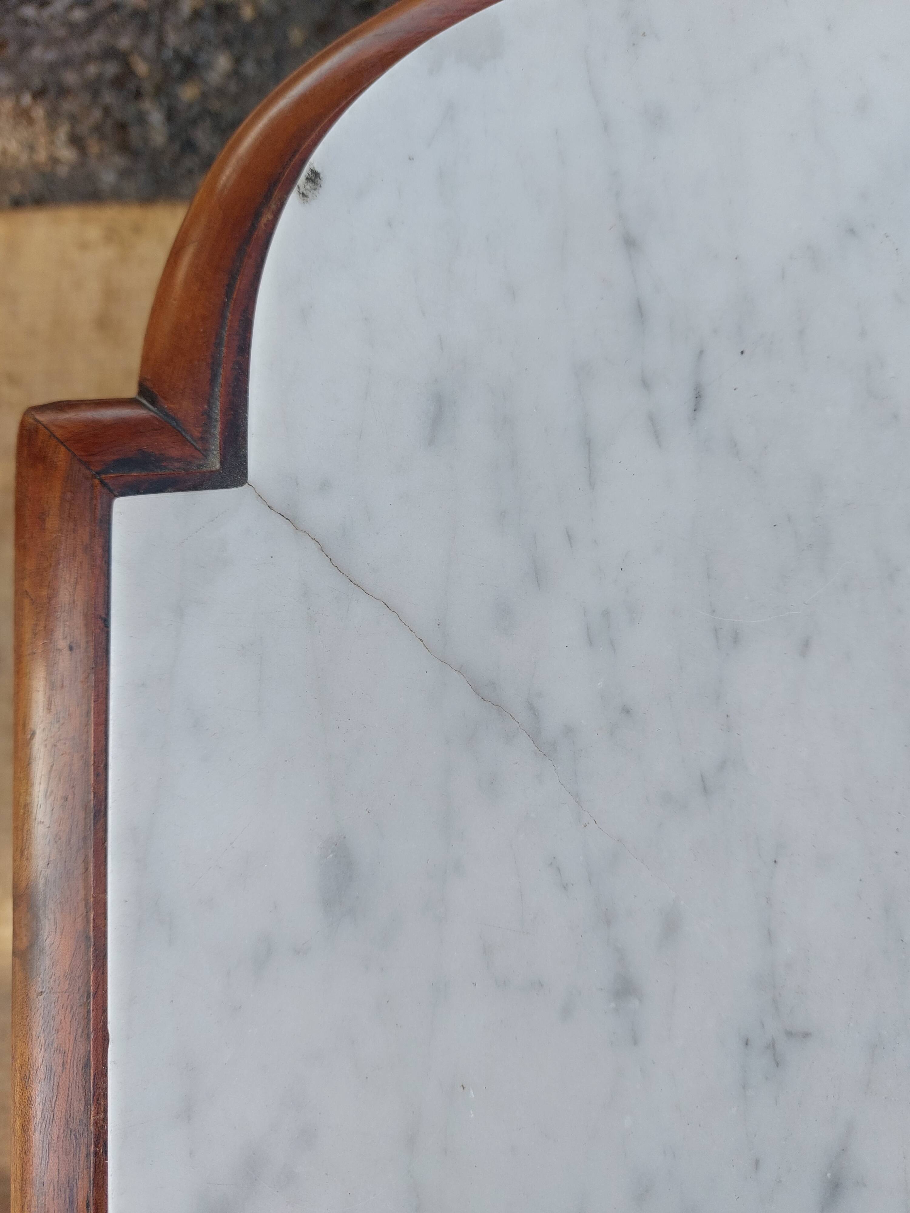 Console, white marble top