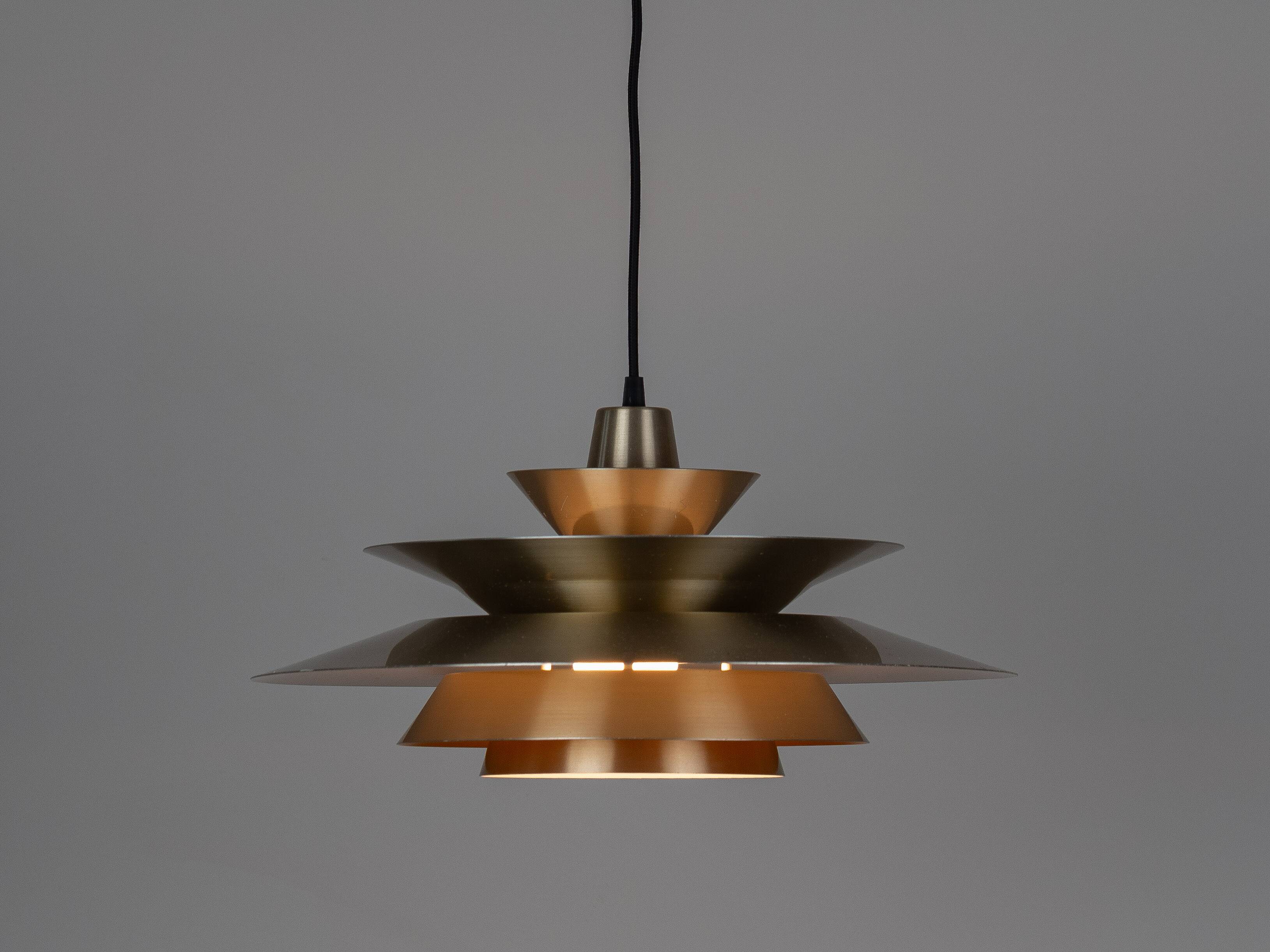 Vintage Swedish Pendant Lamp by Carl Thore, 1960s, Scandinavian Mid-Century