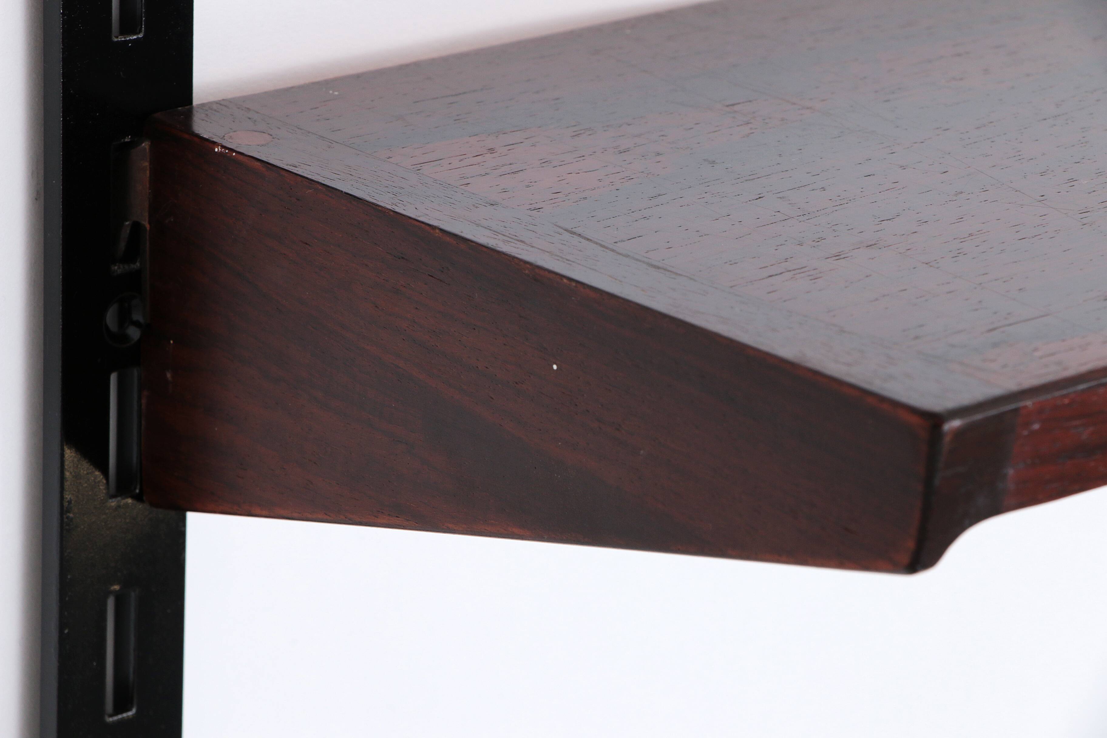 Modular Dark wooden Wall System from Kai Kristiansen - FM Møbler