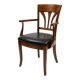 Mid-20th century solid cherry wood office chair.