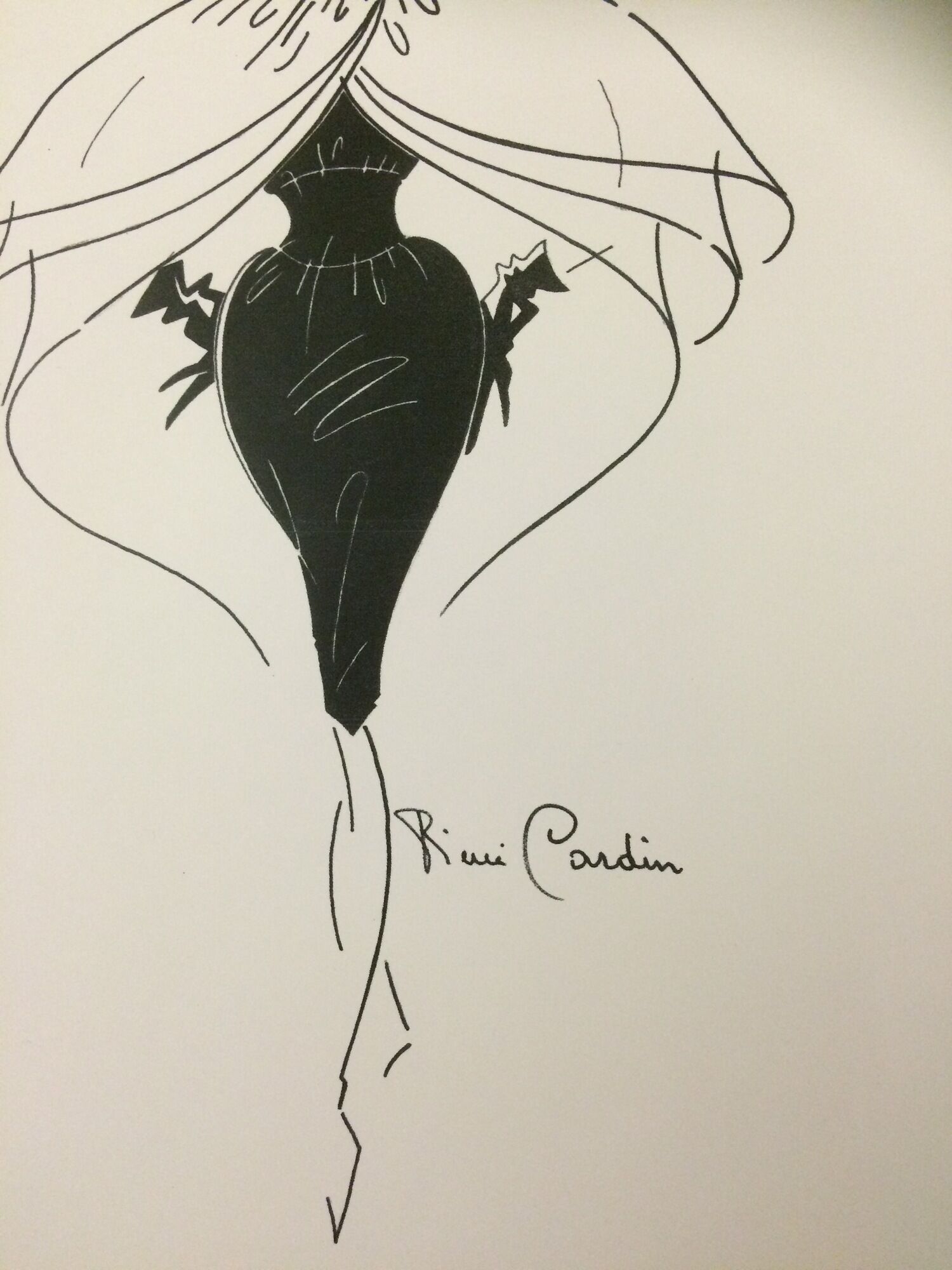 PIERRE CARDIN: Superb illustration of press mode - end of the 1980s.