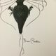 PIERRE CARDIN: Superb illustration of press mode - end of the 1980s.