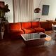 3-seater canapé Ligne Roset vintage velvet from the 70s