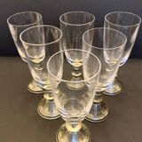 Set of 6 crystal champagne flutes