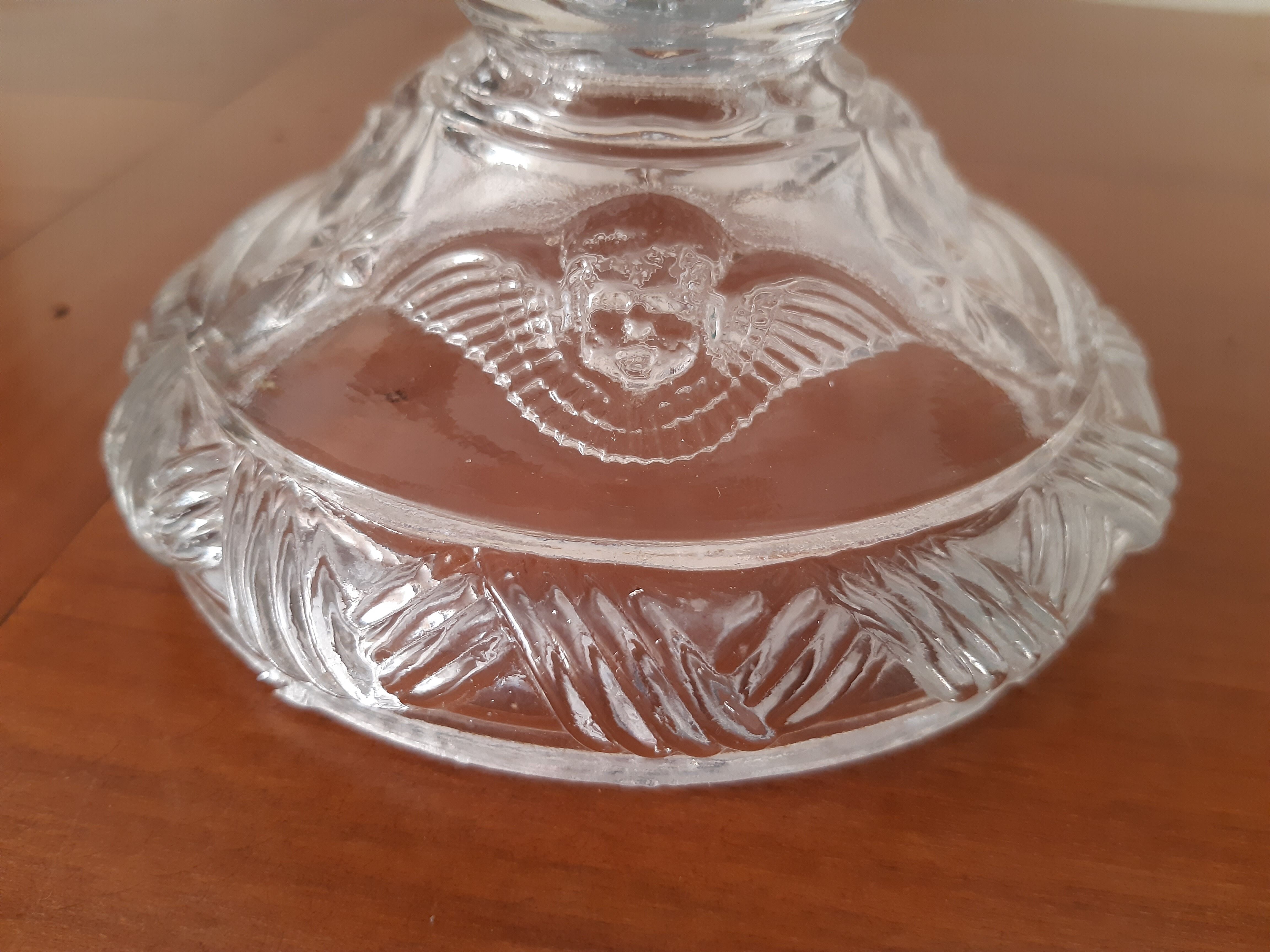 Chandelier art deco moulded glass by Portieux