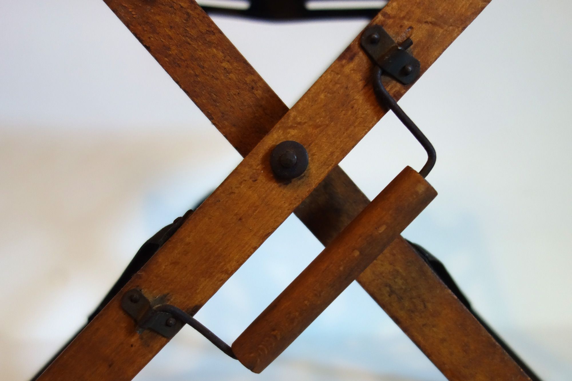 Very old folding stool with carrying handle 30/40s