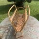 Vintage bamboo and rattan magazine holder 1960