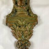 Pair of 3-light wall sconces in gilt bronze in the style