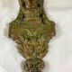 Pair of 3-light wall sconces in gilt bronze in the style