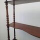 Old shelf to hang or lay in walnut and turned wood