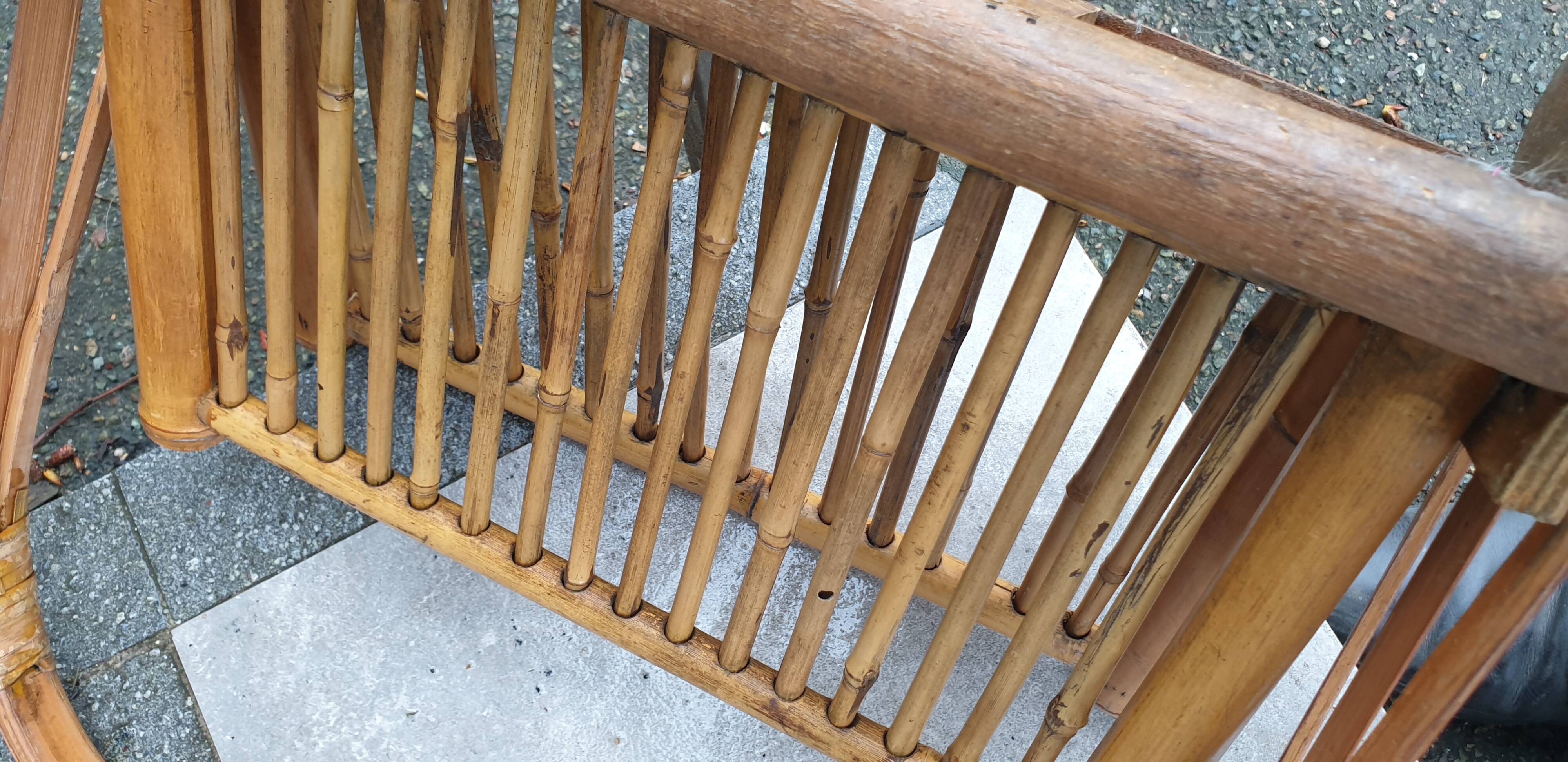 Rattan magazine rack