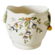 Old earthenware pot cover from Moustiers, hand decorated
