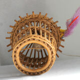 Cage rattan chandelier