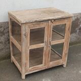 Cream white wooden display case