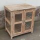 Vitrine en bois blanche crème