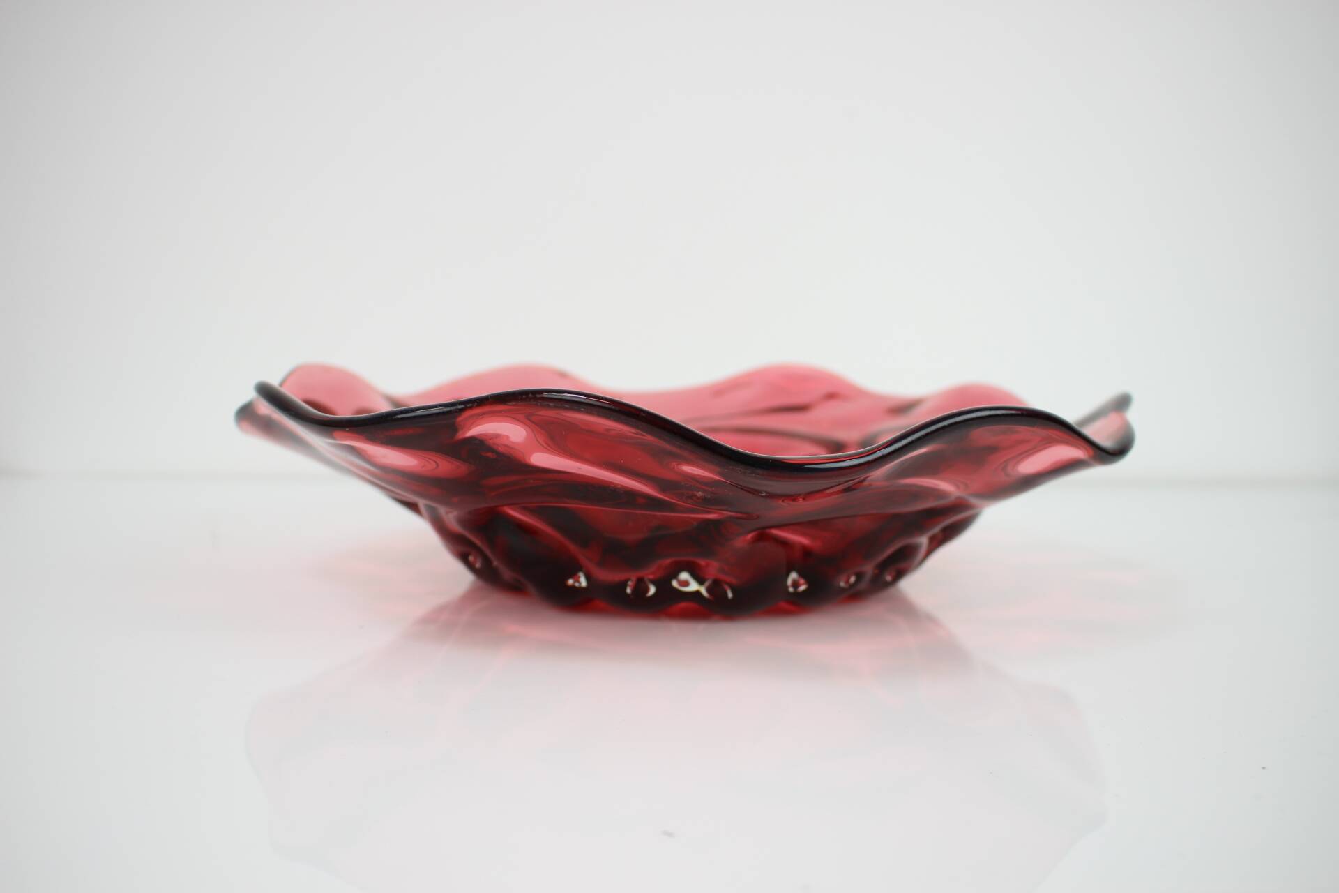 1960s Czech Art Glass Bowl by Josef Hospodka for Chribska Glassworks