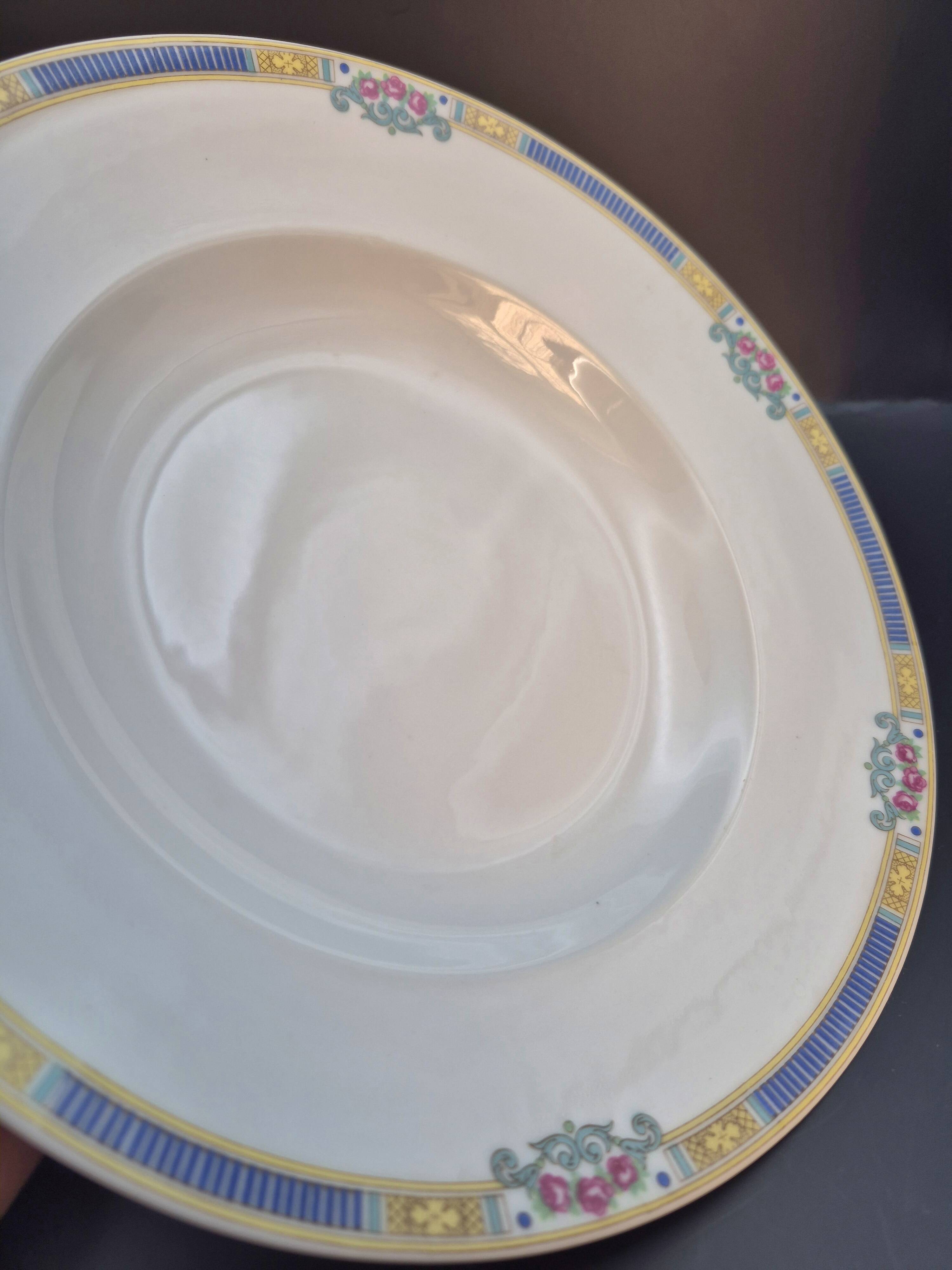 Set of 6 deep plates Bernardaud Limoges – Art Deco – A715