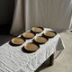 Set of 6 dessert plates in stoneware Village France D20