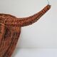 Bull head minotaur wicker vintage 60s-70s