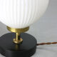 Mid-century brass & opaline table lamp