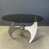 Luciano Campanini “Helix” adjustable dining or coffee table, 1970s