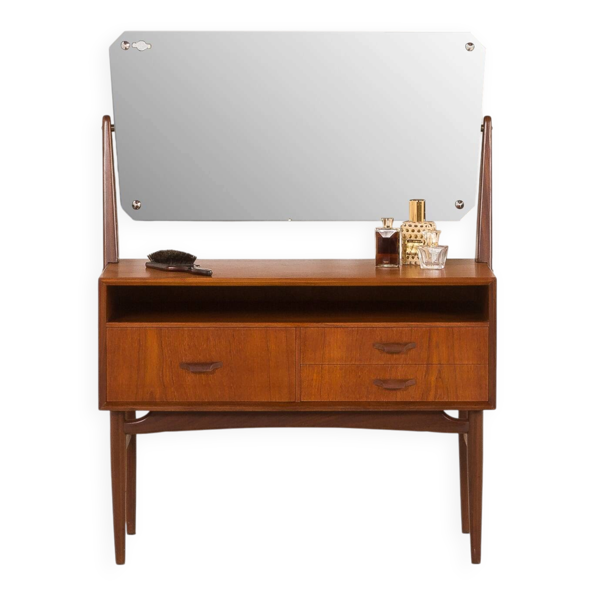 Scandinavian mid century vanity with adjustable mirror, 1960s