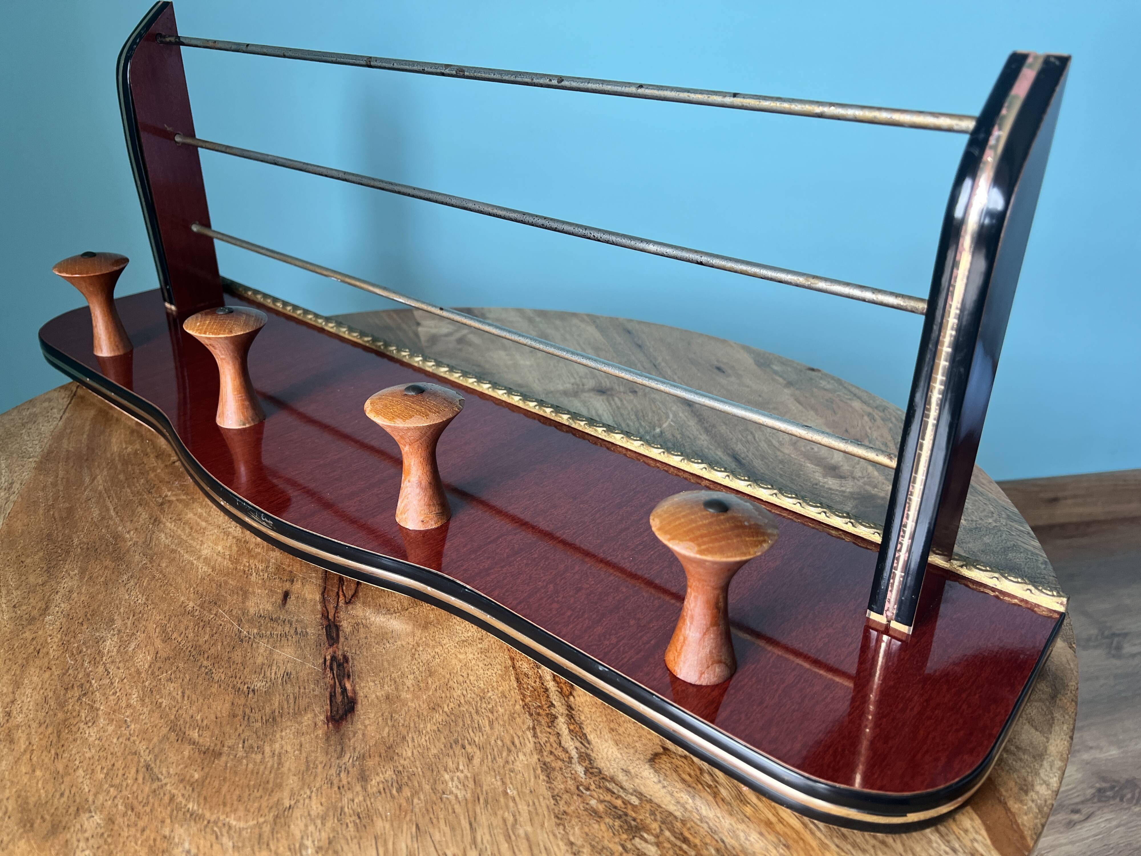 Coat rack vintage with repisa 60s-70s