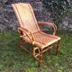 Old rattan armchair