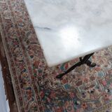 Bistro table with cast iron legs and marble top