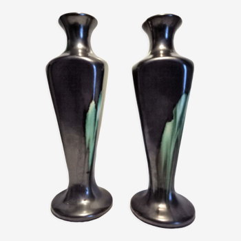 Paire de vases en céramique Airain de Thulin
